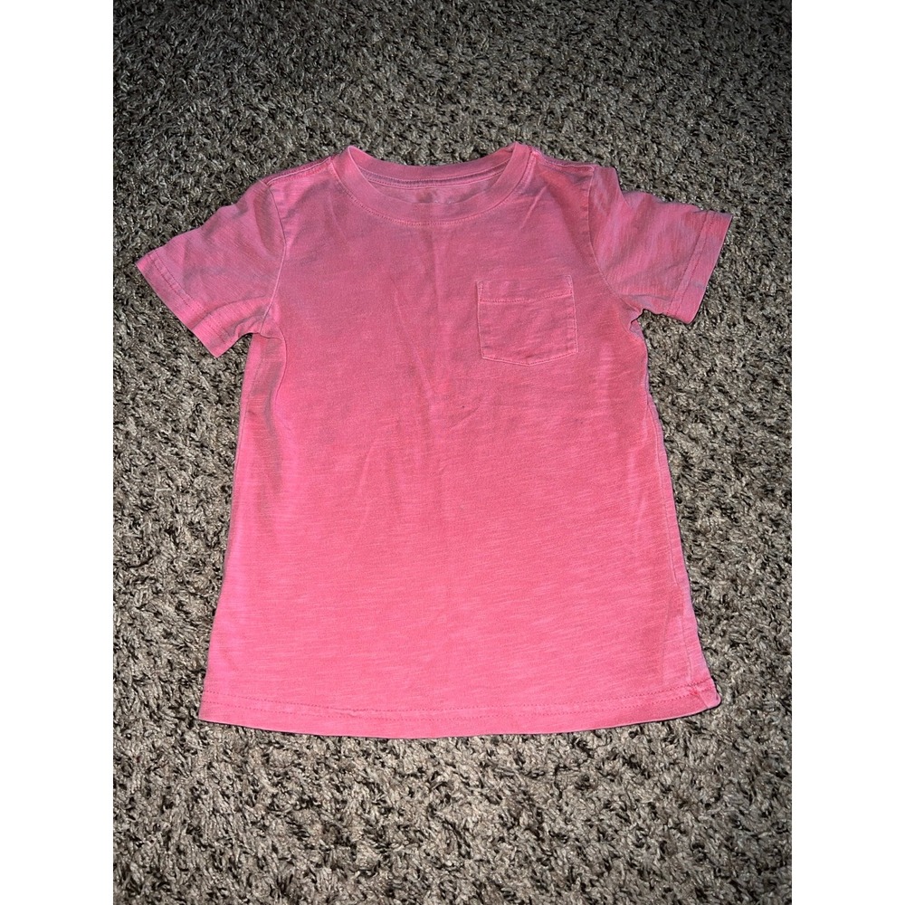 Cat & Jack Kid's Short Sleeve T-Shirt W/Pocket Pink size 5T